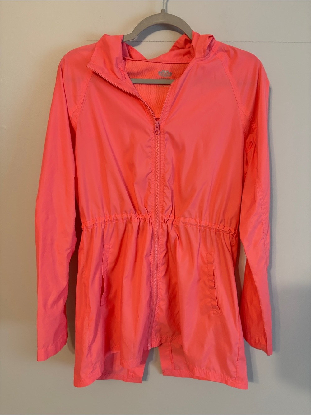 Maurices Coral Pink Hooded Zip Utility Jacket. Full zip. Med. 💯 polyester.
